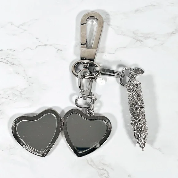 Joy Mangano Silver Bag Charm Keychain Accessory - Picture 3 of 11